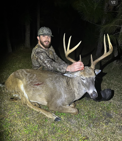 Author, Scout Carter, with a harvested buck.