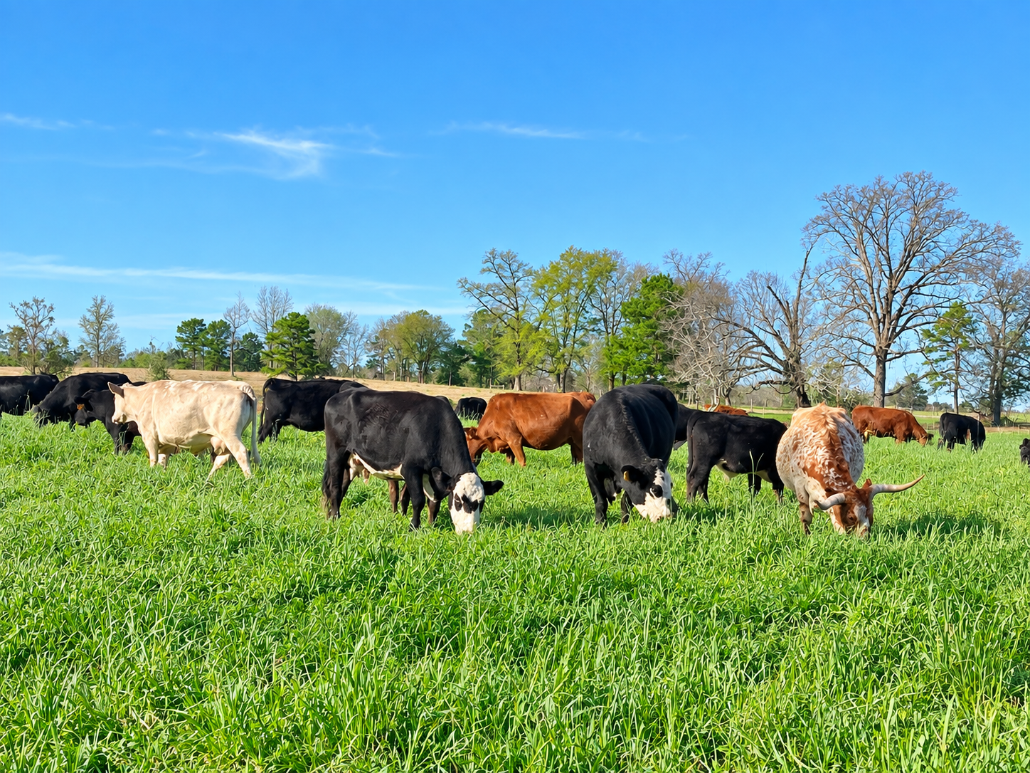 Cattle grazing on winter forages